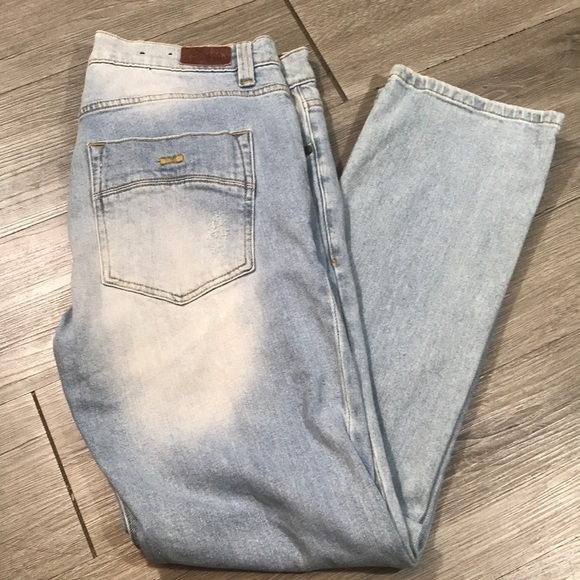 RSQ “London Skinny” Light Wash Distressed Stretch Jeans  size 32x30 - Picture 1 of 12